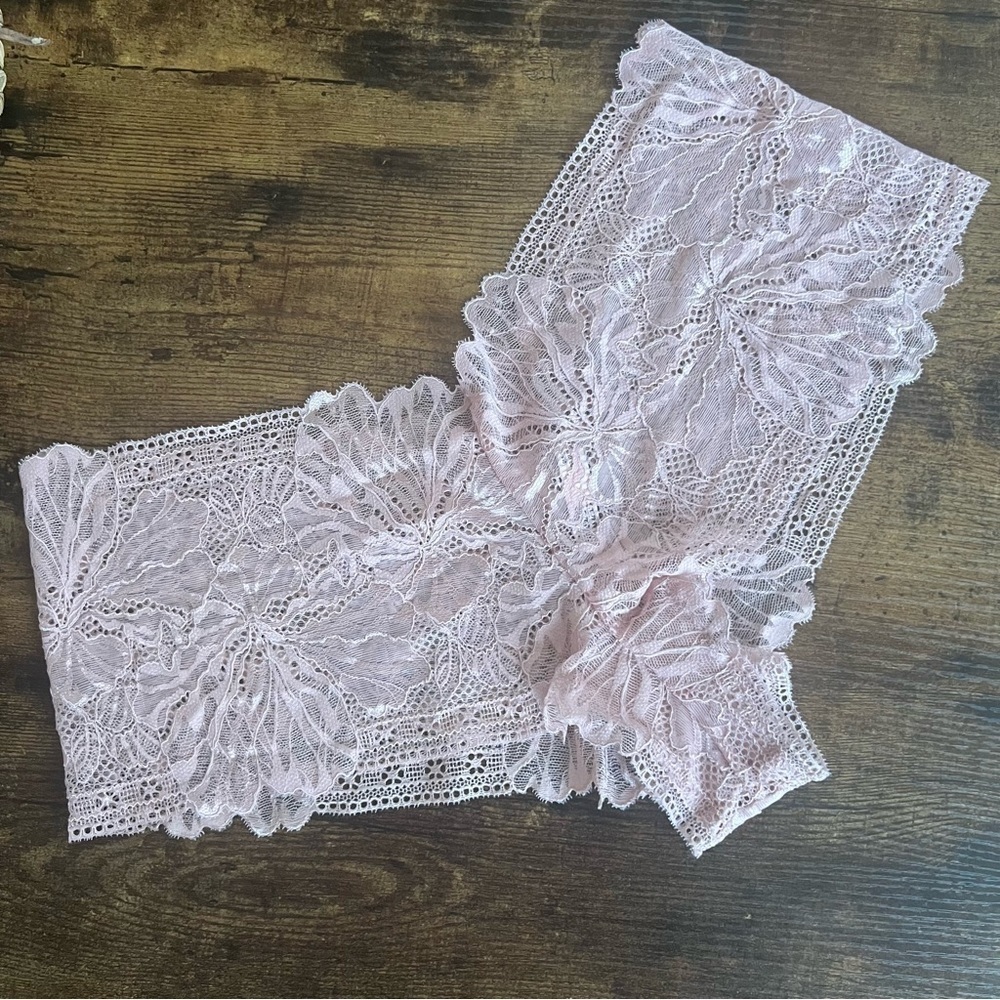 Victoria's Secret Shortie Panties Womens XL Pink Incredible Floral Lace New